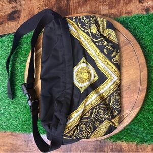 Versace Black and Gold Baroque Bag